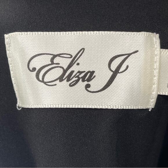 Eliza J Spaghetti Strap V-neck Cropped Jumpsuit Black Pockets Versatile Size 12 - Picture 10 of 14